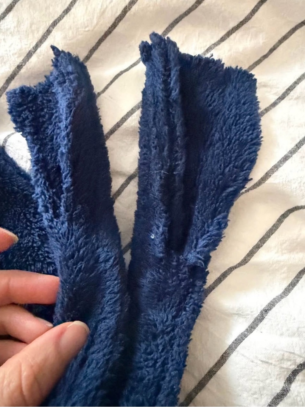 Navy Plush  Robe - Picture 3 of 3